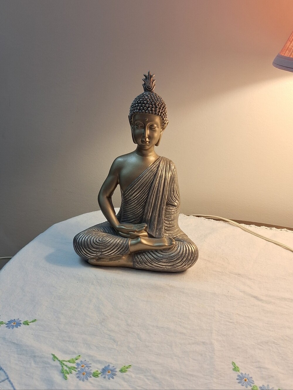 Gold Buddha Statue Home Art Sculpture